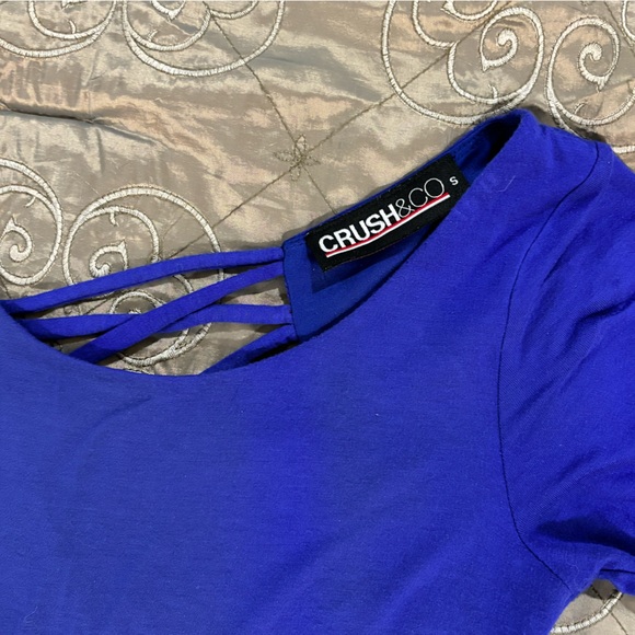 Long Blue Maxi Dress with Long Slit - Picture 4 of 7